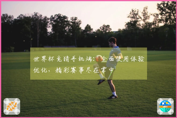 世界杯竞猜手机端：全面使用体验优化，精彩赛事尽在掌中